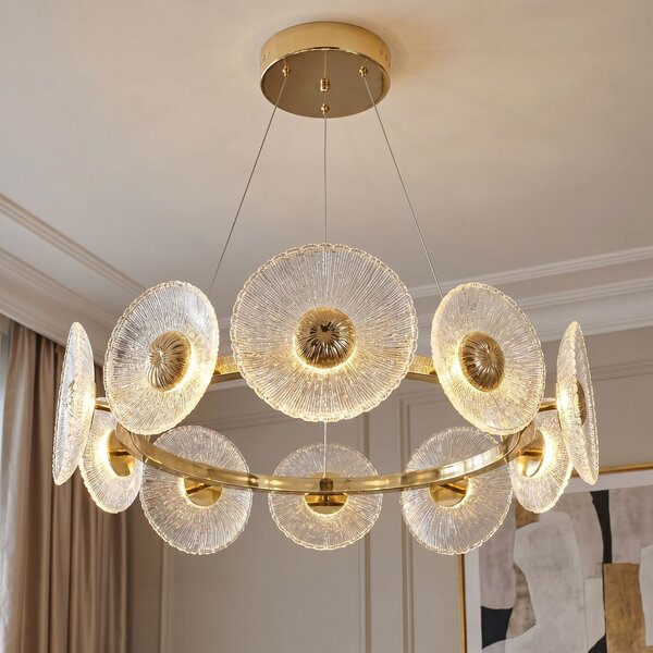 LAMPĂ DE TAVAN SUSPENDATĂ SWE071-CP 60cm GOLD