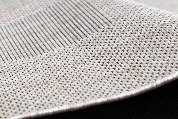 Covor sisal Floorlux 20079 Pătrat argintiu si negru - SECUNDAR-COTATI PRODUSUL