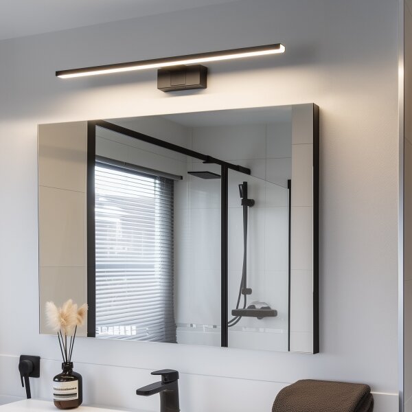 Aigostar - Aplica LED pentru oglindă de baie, 12W, 230V, 4000K, 60 cm, IP44, negru