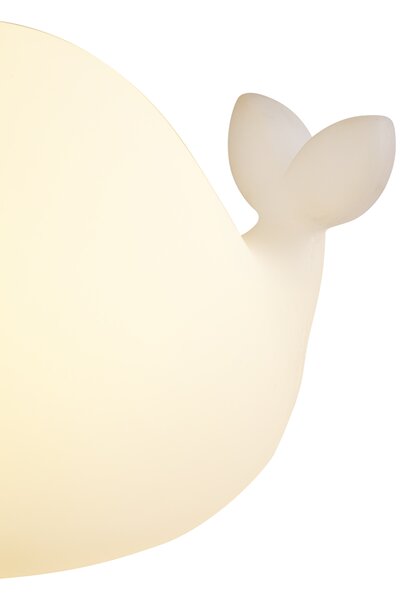 Lampă de masă albă 30 cm, cu LED, variabilă, IP54, reîncărcabilă - Baby Whale