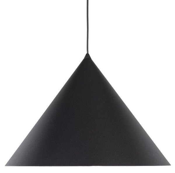 TK Lighting Lampă suspendată Cono, 1 bec, Ø 50 cm, negru, E27, reglabil, Negru, Camera de zi / sufragerie, Metal, Modern