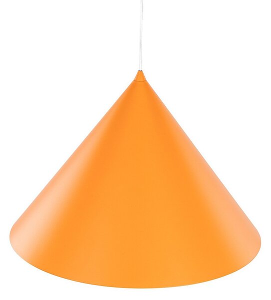 TK Lighting Lampă suspendată Cono, 1 bec, Ø 50 cm, portocaliu, E27, reglabil, Portocaliu, Camera de zi / sufragerie, Metal, Modern