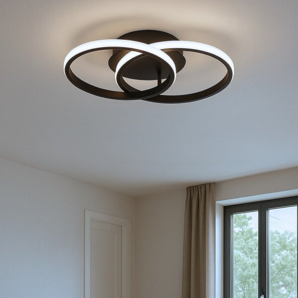 Plafonier LED TITANO LED/12W/230V negru