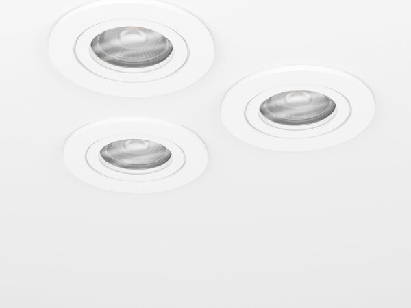 Eglo 902248 - Set 3x spoturi încastrate LED BARRANCO pentru baie, 1xGU10/4,5W/230V, IP44, alb