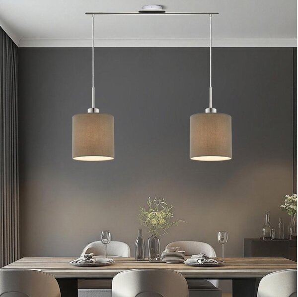 Eglo - Lustră LED TUNJA pe cablu 2xE27/60W/230V taupe