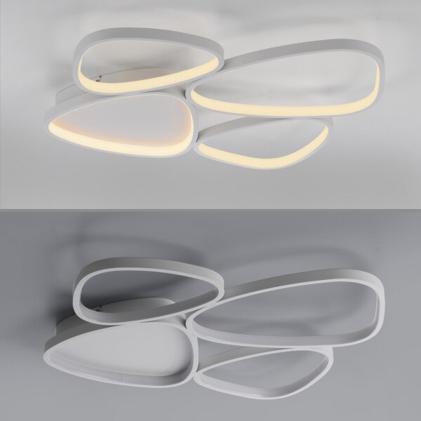 Schöner Wohnen 14038-16 - Plafonieră LED dimabilă PEBBLES LED/35,5W/230V albă