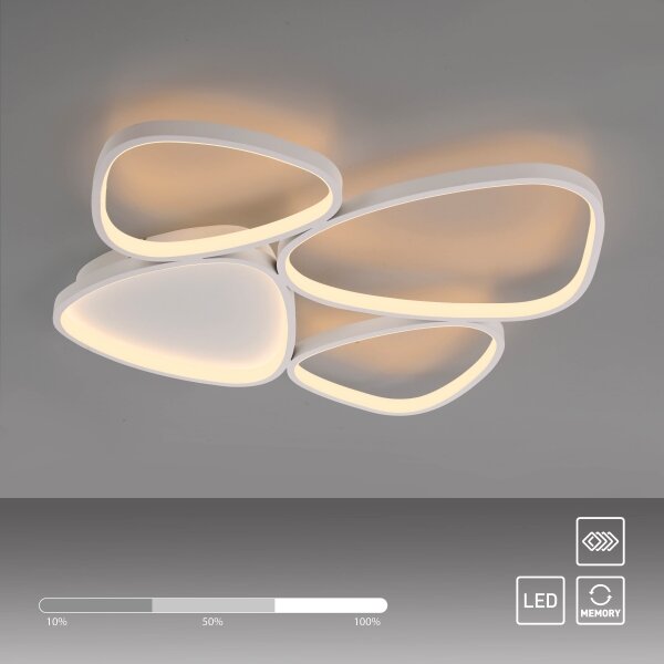 Schöner Wohnen 14038-16 - Plafonieră LED dimabilă PEBBLES LED/35,5W/230V albă