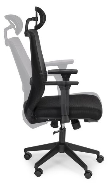 Scaun de birou ergonomic cu spătar și tetieră respirabile