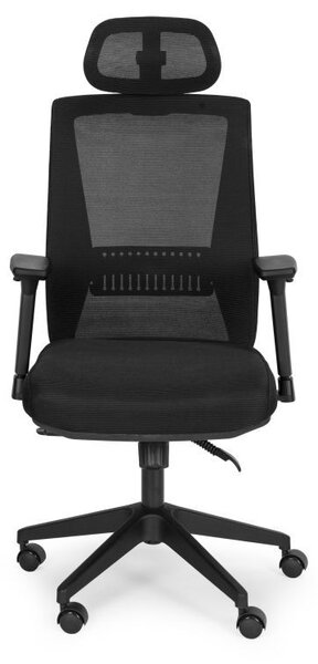 Scaun de birou ergonomic cu spătar și tetieră respirabile