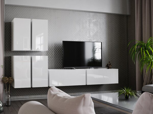 Mobilier living Brefio (alb + alb lucios). 1007695