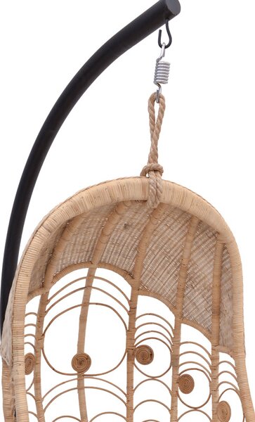 Balansoar cu picior de gradina Labreone Boho, Natural, 82x82x200 cm