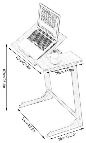 Masă pliabilă multifuncțională pentru laptop, tabletă sau carte