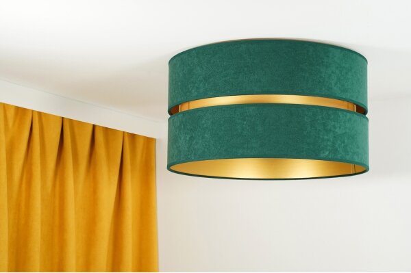 Plafonieră Duolla DUO 1xE27/40W/230V d. 40 cm verde/auriu