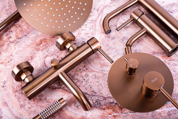 Robinet pentru bideu Rea Lungo Copper Brush