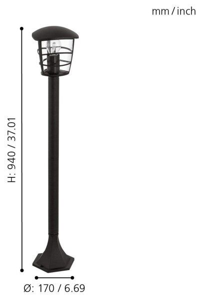 Eglo 93408 - Lampă LED de exterior ALORIA E27/8,5W/230V IP44