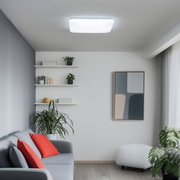 Brilagi - Plafonieră Smart LED dimabilă, 36W/230V, 53x53 cm, Wi-Fi Tuya + telecomandă
