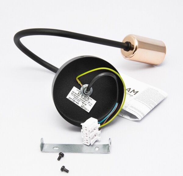 Aplică perete TUBE 1xE27/15W/230V negru