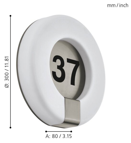 Eglo 98145 - Număr casă LED reglabil MARCHESA-C LED/15W/230V IP44