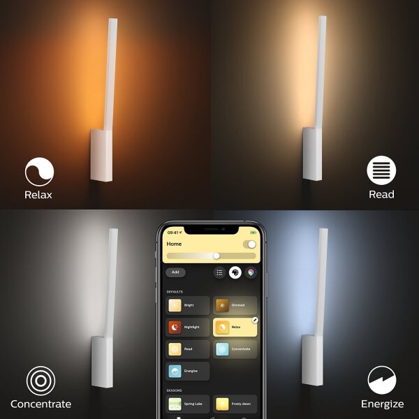 Philips Hue LIANE 40902/31/P9 - Aplică de perete LED, 12W/230V