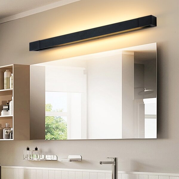 Brilagi-LED Iluminare pentru oglindă de baie AQUA LINE LED/18W/230V 60 cm IP44 negru