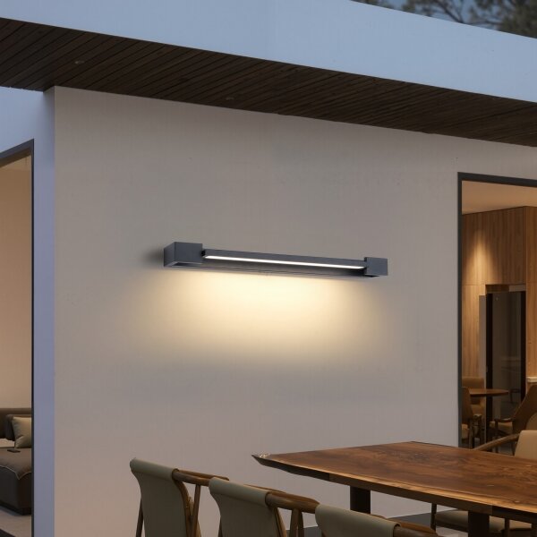Brilagi - Aplică LED de exterior pentru perete AQUA LINE LED/18W/230V 60 cm IP44 antracit CRI 90