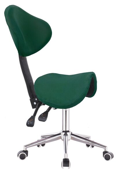 HR2005 Scaun Verde Catifea cu Bază Cromata