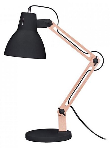 Lampă de masă Solight WO57-B FALUN 1xE27/25W/230V negru/stejar