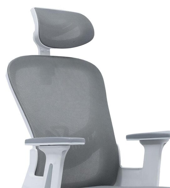 Scaun de birou manager Ignatius mesh, Gri - Negru, 110-120x65x45 cm