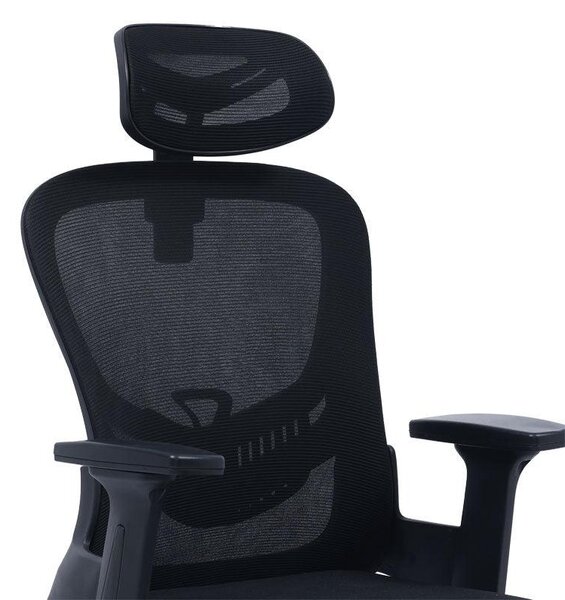 Scaun de birou manager Ignatius mesh, Gri - Negru, 110-120x65x45 cm