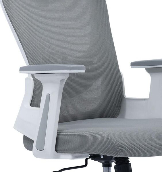 Scaun de birou manager Ignatius mesh, Gri - Negru, 110-120x65x45 cm