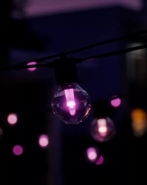 Philips - Ghirlandă exterioară LED RGBW reglabilă Hue FESTAVIA, 30 LED, 21 m, IP65
