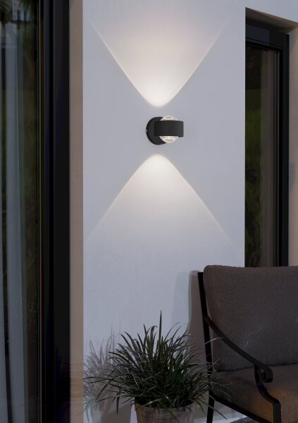 Eglo 98746 - Aplică perete exterior LED TREVIOLO 2xLED/2W/230V IP44