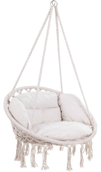 Detex Scaun suspendat BOHO cu perne, Ø61cm, bej