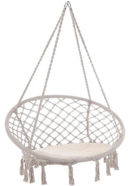 Detex Scaun suspendat BOHO cu perne, Ø61cm, bej