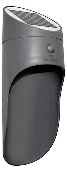 Aplică LED solară cu senzor PALESA LED/1W/3,7V IP65 1800 mAh gri
