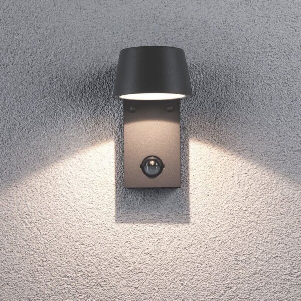 Aplică de exterior cu senzor Paulmann 94453 LED/6W IP44 CAPEA 230V