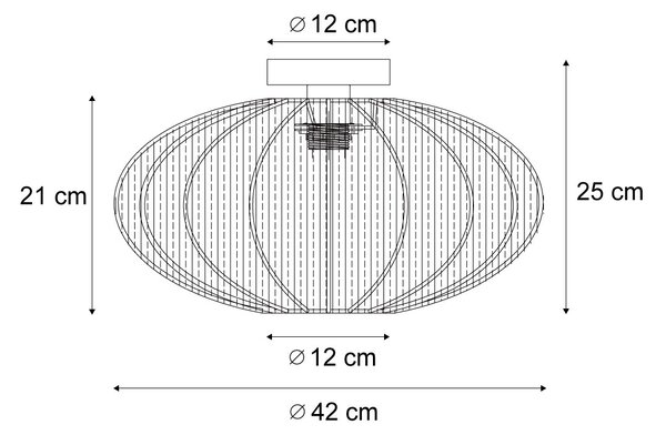 Plafonieră de design bej - Bida