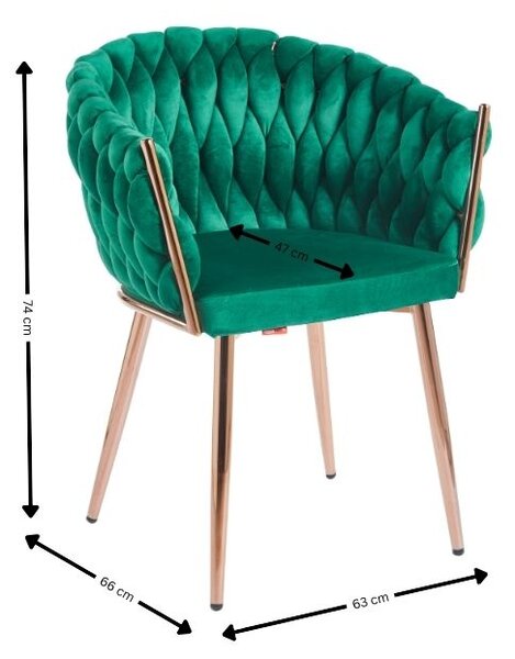 Scaun Living Tapitat KJC16 Verde