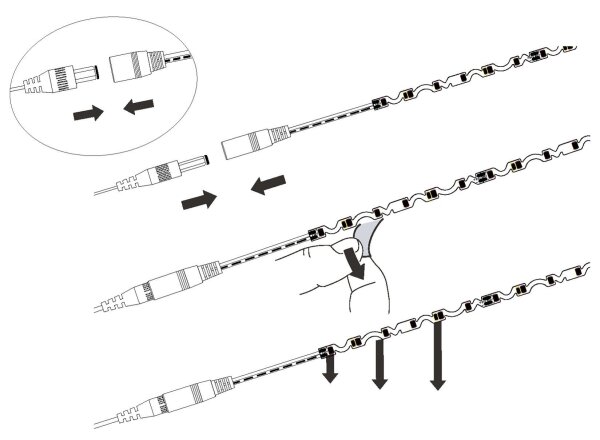 Eglo 98571 - Bandă LED STRIPE LED/9,6W/230V/24V 2m