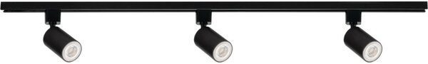 Kanlux 45922 - Spot pentru șină ALTEAR, 3x GU10, 10W, 230V, șină 1 m, negru