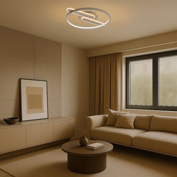 Rabalux BRANTIEL 71468 - Plafonieră LED dimabilă, 55W, 230V, 3000-6000K, 53x45 cm, cu telecomandă