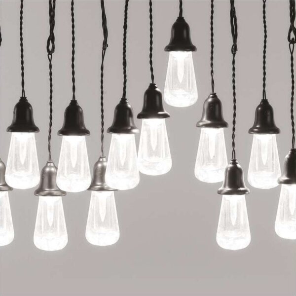 Ghirlandă luminoasă LED pentru exterior, 16 LED, 8,6 m, IP44, alb rece