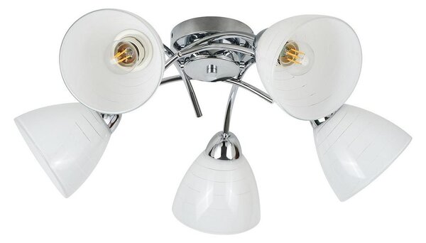 Lustră aplicată CLARA, 5x E27, 15W, 230V, crom lucios