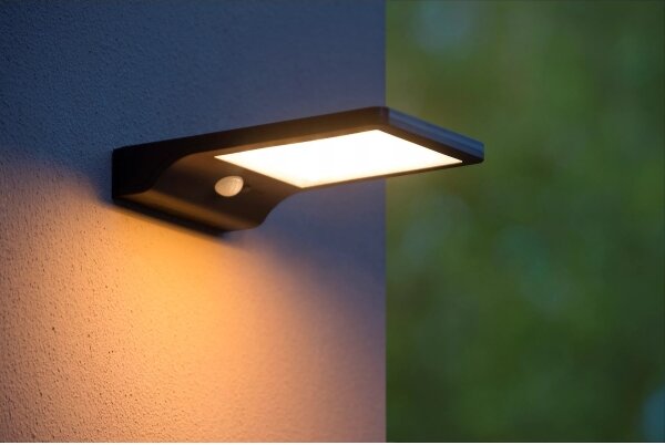 Aplică LED solară cu senzor Lucide 22862/04/30 BASIC LED/3W/1,2V IP44