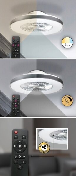 Plafonieră LED dimabilă cu ventilator Rabalux LED/40W/230V + telecomandă