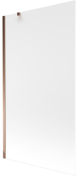Mexen Next, paravan de baie 1 aripă 100 x 150 cm, aripă fixă, sticlă mată 6 mm, profil auriu roz, 895-100-000-00-30-60