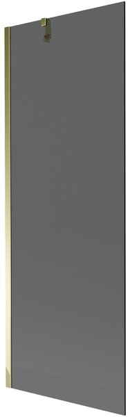 Mexen Next, paravan de baie 1 aripă 70 x 150 cm, aripă fixă, sticlă gri 6 mm, profil auriu, 895-070-000-00-40-50
