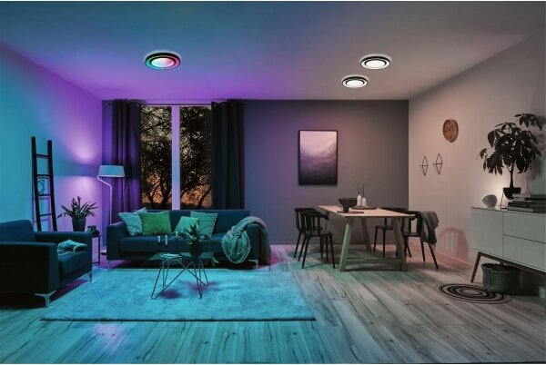 Plafonieră dimabilă LED RGBW/22W RAINBOW 230V Paulmann 70544 + telecomandă