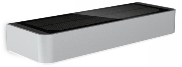 Aplică LED solară cu senzor Steinel 052652 XSolar LED/1,5W 2x2000mAh IP44 argintiu