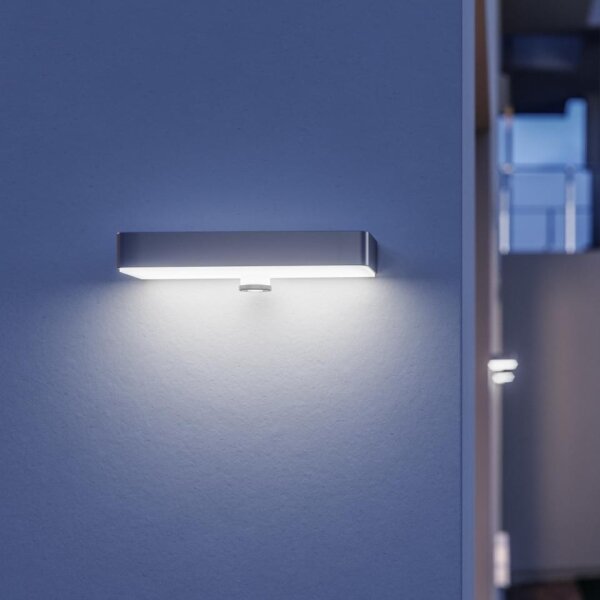Aplică LED solară cu senzor Steinel 052652 XSolar LED/1,5W 2x2000mAh IP44 argintiu